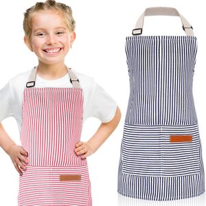 Bán buôn đen trắng sọc không thấm nước polyester bông Bếp Nấu Ăn đầu bếp làm việc tạp dề không thấm nước tùy chỉnh in với logo - Product Image 1