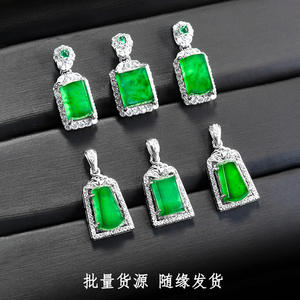 จี้หยกธรรมชาติสีเขียว ประดับเงินแท้ S925 เครื่องประดับแฟชั่นสำหรับผู้หญิง พร้อมใบรับรอง D752 - Product Image 4