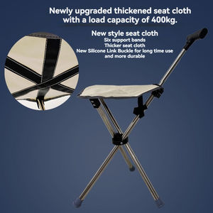 ترايبود خفيف الوزن قابل للطي مع مقعد كرسي مريح لكبار السن للسفر والتنزه للاستخدام أثناء التنقل - Product Image 4