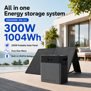 ระบบจัดเก็บพลังงานแบบพกพาออลอินวันพร้อมล้อเลื่อน 300W/500W/1200W/2500W แบตเตอรี่ LiFePO4 1000sWh+ สำหรับใช้ในบ้านและนอกสถานที่ - Product Image 1