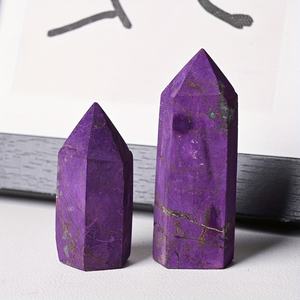 หินคริสตัลโพลิชเพียวเพอร์ไรต์ทรงหอคอยสไตล์โบฮีเมียนสำหรับตกแต่งบ้านและของขวัญวันหยุด - Product Image 1