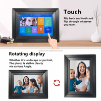 Cadre photo numérique intelligent WiFi 10-32 pouces Cadre en bois Écran tactile Fonction horloge MP3 Audio Dropshipping App Control