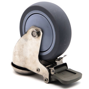 Rodas de Borracha Preta TPR PU PP POM PA de 1 a 8 Polegadas em Aço Inoxidável e Poliuretano - Product Image 2