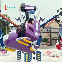 Nouvelle manège gonflable, base rotative et cabines auto-rotatives avec fonction de rebond, manège populaire pour les parcs et les places publiques