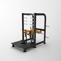 Rack de squat à ceinture robuste à charge par disques, machine de squat aux hanches en position debout, équipement de fitness pour entraînement des jambes en salle de sport commerciale Rhino Belt Squat