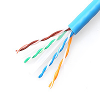 Câble réseau Ethernet UTP intérieur non blindé Cat 6 de 0,58 mm, gaine PVC BC, 4 paires, fils LAN CE ROHS pour panneau de brassage et connecteur Keystone