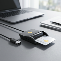 Lector y Grabador de Tarjetas Inteligentes USB EMV de Alta Calidad, Compatible con ISO 7816, IC, ID, CAC, SIM, ATM, Tarjetas de Crédito y Débito con Chip para PC y Laptop