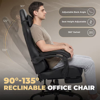 Chaise de bureau ergonomique de haute qualité à dossier haut, pivotante, avec roulettes, design sportif, repose-pieds, Silla Gamer Pro