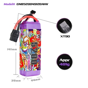 GNB GAONENG 4S 5200mAh 15.2V 120C RC LiPo <b>Battery</b> HV LiHV High Voltage <b>Drone</b> Helicopter RC Car Boat Hobbies - Product Image 3