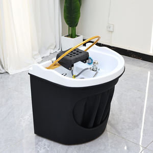 Bac à shampoing portable en acrylique épaissi pour salon de coiffure moderne, lavabo de spa, bassin de thérapie capillaire amovible, hauteur réglable, hôtel - Product Image 2