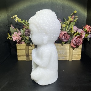 Vente <span class=keywords><strong>en</strong></span> gros de haute qualité énergie de guérison <span class=keywords><strong>sculpture</strong></span> <span class=keywords><strong>en</strong></span> cristal bouddha de <span class=keywords><strong>jade</strong></span> blanc pour la méditation - Product Image 2