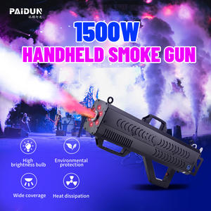 नाइट क्लब पार्टियों के लिए 1500 डब्ल्यू के नेतृत्व में हाथ से सूखी बर्फ प्रभाव मशीन लोहे की बंदूक - Product Image 6
