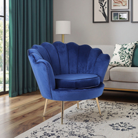 Fauteuils d'appoint de luxe en velours doré de style nordique moderne pour salon et chambre à coucher, canapé-lit, vente en gros