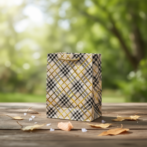 Sac cadeau Erpsl Small Est 3446s estampé or à motif écossais pour promotions - Product Image 2