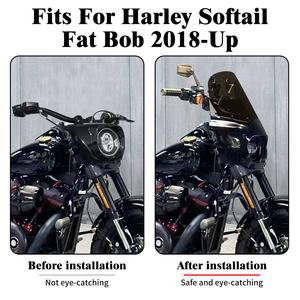 Deflector de viento de carenado de Faro de 15 "para Harley Softail <span class=keywords><strong>Fat</strong></span> <span class=keywords><strong>Bob</strong></span> FXFB <span class=keywords><strong>114</strong></span> FXFBS <span class=keywords><strong>2018</strong></span>-posterior - Product Image 6