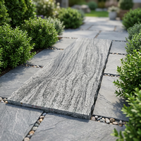 TY Shandong Granit Gris Blanc Naturel Écologique Moderne, Petite Dalle Brossée, Solution Complète pour Plans de Travail de Cuisine de Villa et de Parc