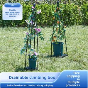 P461 Support de fleurs en fer forgé vert en gros, support de pot en plastique, cadre extérieur <span class=keywords><strong>pour</strong></span> plantes grimpantes, <span class=keywords><strong>pour</strong></span> pots de fleurs et jardinières - Product Image 6