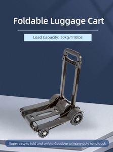 Tianyu cá nhân di chuyển giỏ hàng nhựa Giỏ mua hàng gấp hành lý xe đẩy Dolly giỏ hàng tay vali 50kg Tải Công suất mô hình - Product Image 4