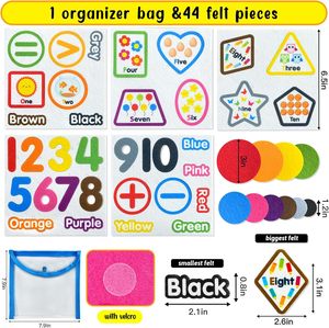 Juguetes de aprendizaje de números de fieltro de educación temprana Juego de aprendizaje de suma, resta, multiplicación y división de matemáticas de fieltro para niños - Product Image 2