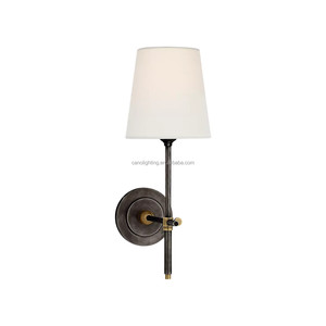 Su misura Hotel Progetto di Luce <span class=keywords><strong>da</strong></span> <span class=keywords><strong>Parete</strong></span> Bronzo Ottone Retro <span class=keywords><strong>Design</strong></span> di Semplicità Bianco Tessuto <span class=keywords><strong>Lampade</strong></span> <span class=keywords><strong>da</strong></span> <span class=keywords><strong>Parete</strong></span> per le scale del corridoio della camera <span class=keywords><strong>da</strong></span> letto - Product Image 6