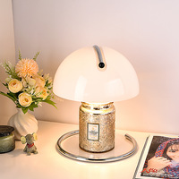 Haute Qualité Moderne Circulaire En Métal Aromathérapie Bauhaus Bougeoir Led Cire Lampe De Table pour La Maison