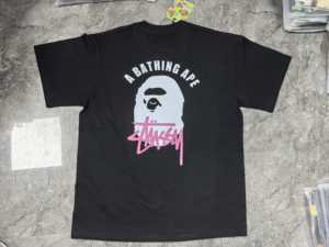 T-shirt casual da uomo in maglia a maniche corte girocollo vestibilità regular con stampa logo cartone animato scimmia, perfetta per l'estate - Product Image 4