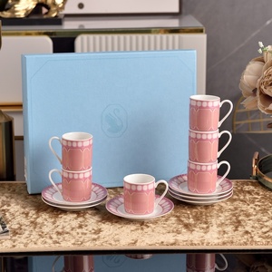 ชุดแก้วกาแฟเอสเพรสโซ่สไตล์อิตาเลียนเรียบหรู ทำจากโบนไชน่า 6 ชิ้น เป็นมิตรกับสิ่งแวดล้อม เหมาะสำหรับเป็นของขวัญสำหรับจิบน้ำชายามบ่าย - Product Image 2