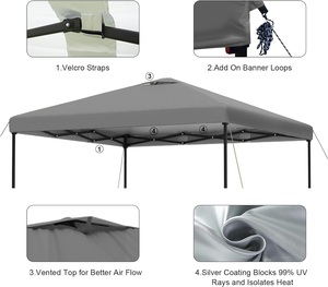 <span class=keywords><strong>Copertura</strong></span> del tetto della tenda del baldacchino 10x10 Gazebo Pop-Up parti della tenda di ricambio <span class=keywords><strong>tettoia</strong></span> impermeabile - Product Image 2