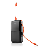 Écran LCD Câble intégré Type C Charge rapide PD22W Power Bank Banks Portable Power Banks 20000Mah