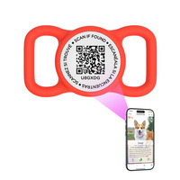 Collier intelligent anti-perte pour chien avec étiquette personnalisée en silicone étanche à code QR, impression invisible douce, motif uni
