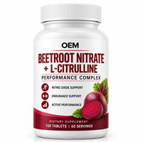 Comprimés de complexe de nitrate de betterave et de L-citrulline, soutien avancé de l'oxyde nitrique pour l'endurance et les performances des adultes actifs, OEM ODM en vrac