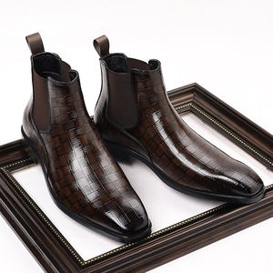 Nouvelles bottes formelles pour hommes de grande taille, chaussures décontractées de style britannique à la mode, bottines Chelsea tendance - Product Image 4