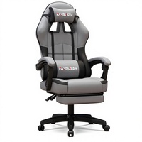 Chaise de jeu ergonomique professionnelle en stock avec support lombaire massant, chaise de jeu de course à dossier haut Silla Gamer