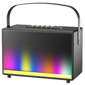 Enceintes de jeu intelligentes portables en bois, boombox sans fil pour la musique, pour l'intérieur, la maison, le sport en plein air, le campus, les fêtes - Product Image 2