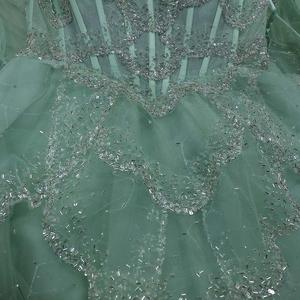 Sharon ha detto SS215 <span class=keywords><strong>elegante</strong></span> <span class=keywords><strong>abito</strong></span> da sera <span class=keywords><strong>verde</strong></span> salvia con maniche a mantello di lusso per la festa di nozze - Product Image 3