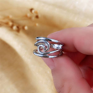 F1248 Anello Moderno in Acciaio Inossidabile Unisex, Gioiello alla Moda, Regalo, Design Semplice con Motivo a Spirale - Product Image 6