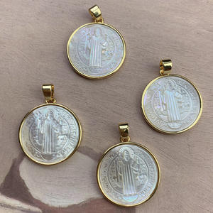 Pendentif en forme de mère de perle pour femme, Image de <span class=keywords><strong>la</strong></span> Saint meilleure qualité, pendentif, <span class=keywords><strong>grande</strong></span> taille, 22mm, serpillière - Product Image 3