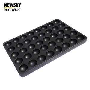 40 Cavity Hamburger <strong>Bun</strong> Baking Tray Non Stick Aluminum <strong>Burger</strong> <strong>Bread</strong> Mold Commercial Bakery Equipment For Food Processing Plant - Product Image 2