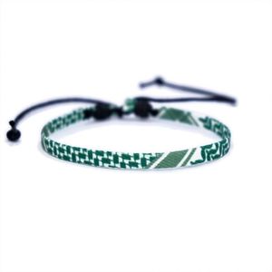 Factory Made in China Width 0.5cm Simple Style Design Palestine Ribbon Braided <b>Bracelets</b> Accessories Arabic Scarf Style - Product Image 4