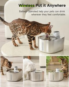 Bebedero Automático para Mascotas de 152 oz/4.5 L, Acero Inoxidable y Plástico Ecológico, Tazón de Agua Inalámbrico con Sensor de Movimiento para Perros y Gatos - Product Image 5