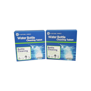 Tablettes nettoyantes pour bouteilles d'eau avec logo personnalisé, pour tasses et récipients, détartrant et détachant pour l'acier inoxydable - Product Image 1