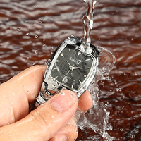 Montre-bracelet à boucle en alliage pour femme, de luxe, en acier inoxydable, à quartz, avec moissanite, finition polie, vente en gros