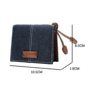 Portefeuille fin pour femme en cuir véritable marron, avec blocage RFID, porte-cartes, poche à monnaie zippée, portefeuille à double pli pour un usage quotidien - Product Image 1