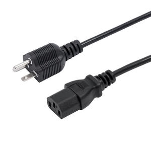 High Quality 1m Us Power Cord and 3 Pin Power Cord Nema 6-15P to C13 Power Cord Plug 3X14AWG for Computer, Printer - Product Image 1