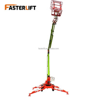 Fasterlift 200kg camion cueilleur de cerises prix de la plate-forme de travail aérienne monté sur remorque nacelle élévatrice à flèche pliante