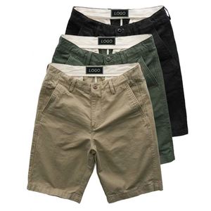 Pantalones Cortos Chino Casuales de Verano para Hombre al por Mayor de Fábrica, de Cintura Media, Antiarrugas, Color Caqui, Estilo <span class=keywords><strong>Cargo</strong></span>, para Niños, de Calidad Personalizada - Product Image 1