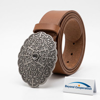 Boucle de ceinture ovale en alliage de zinc de 40 mm, motif gaufré argent antique, pour export en gros, pièces métalliques pour artisanat du cuir