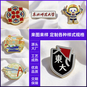 Tianzhu Custom <b>Metal</b> Badge Alloy Enamel School Logo <b>Pin</b> Butterfly Clasp General Use Business Gift - Product Image 3