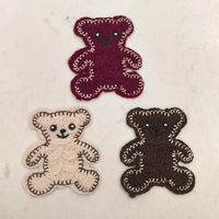 Patchs d'ours au crochet multicolores, accessoires décoratifs mignons pour sacs, pantalons, embellissement de vêtements DIY