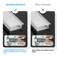 Profilé en aluminium de haute qualité pour bande lumineuse LED, profilé en aluminium pour plafond, vente en gros